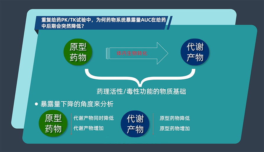 重复给药PK/TK试验中，为何药物系统暴露量AUC在给药中后期会突然降低？