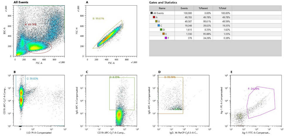 案例分析: Nectin-4 (4-1) Sorting Single B Cell